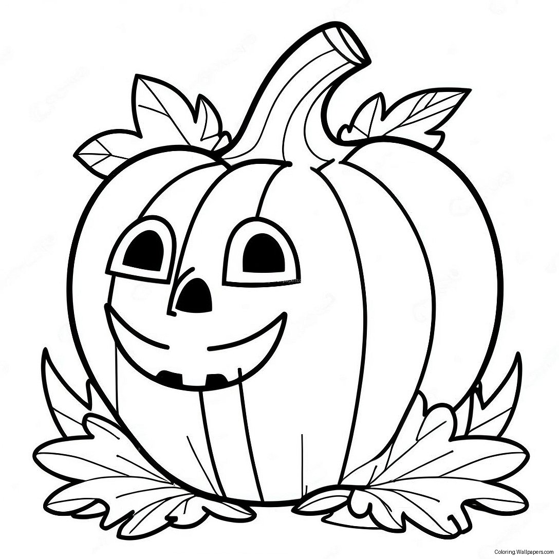 October Pumpkin Coloring Page 39610