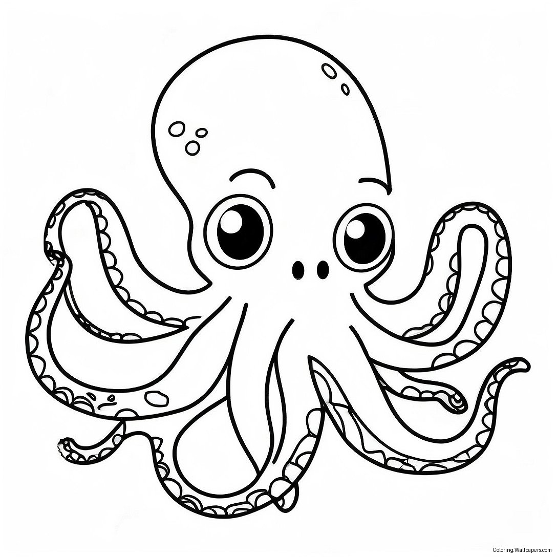 Octopus Coloring Page 1111