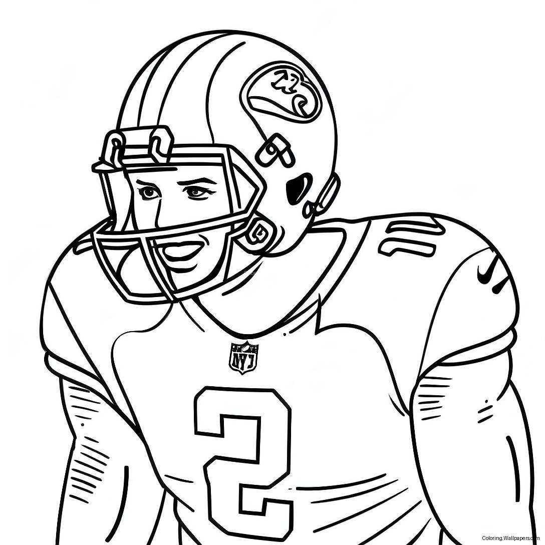 Odell Beckham Jr Action Pose Coloring Page 20152