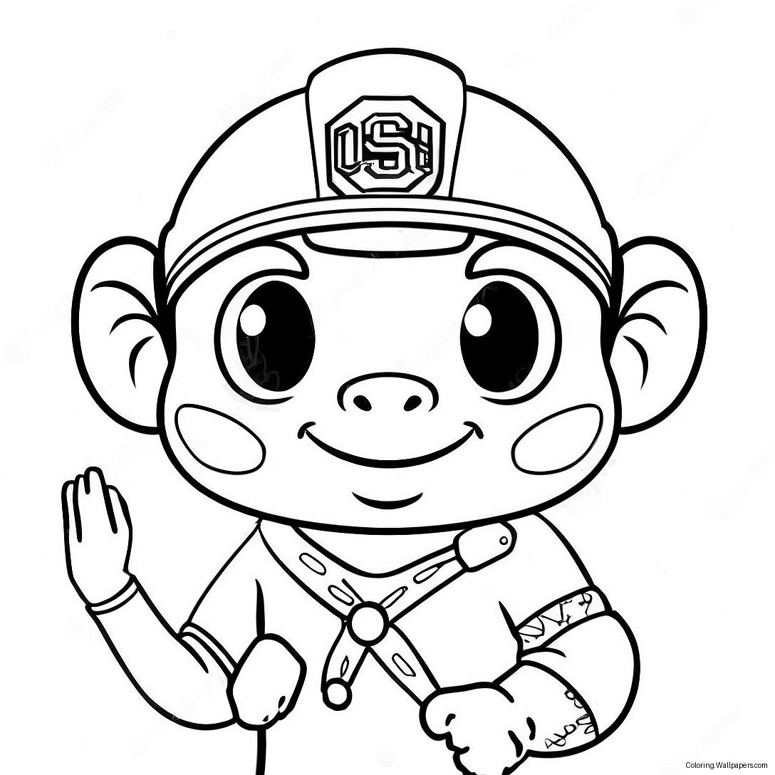 Ohio State Buckeyes Mascot Coloring Page 16180