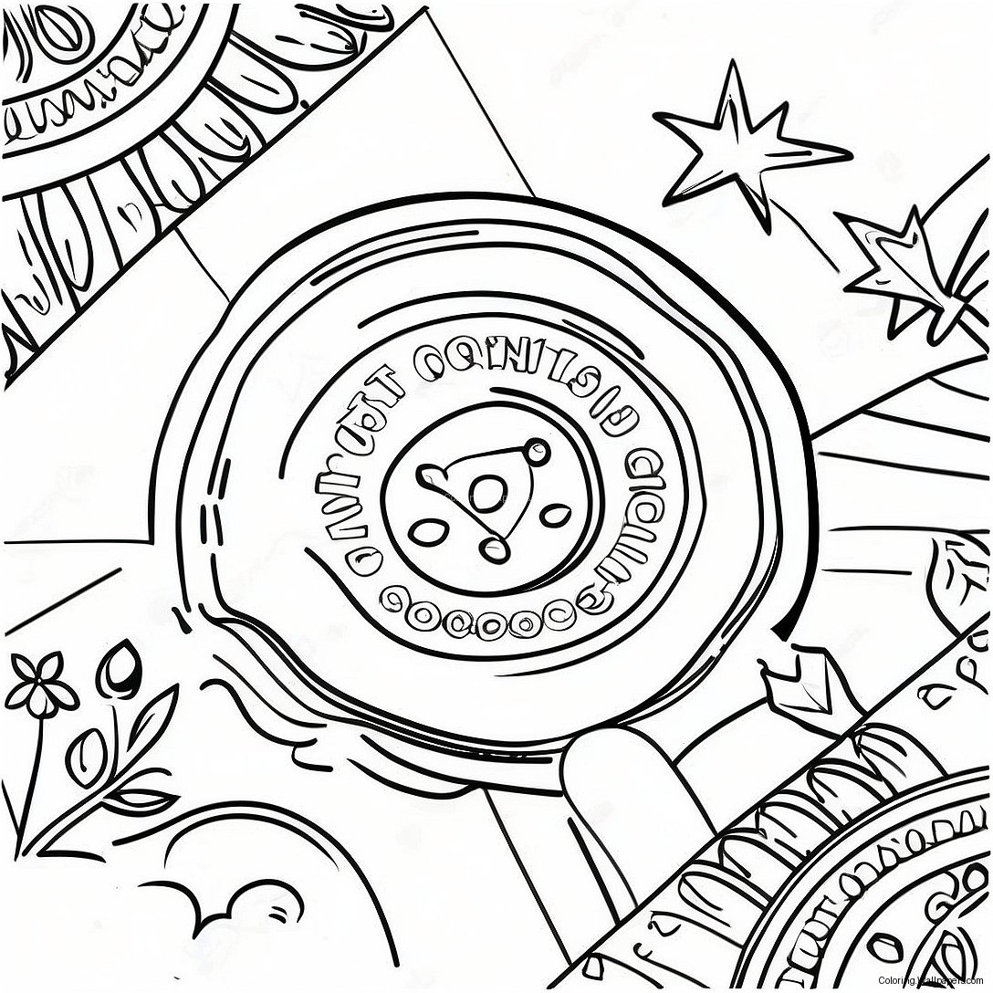 Ohio State Flag Coloring Page 28771