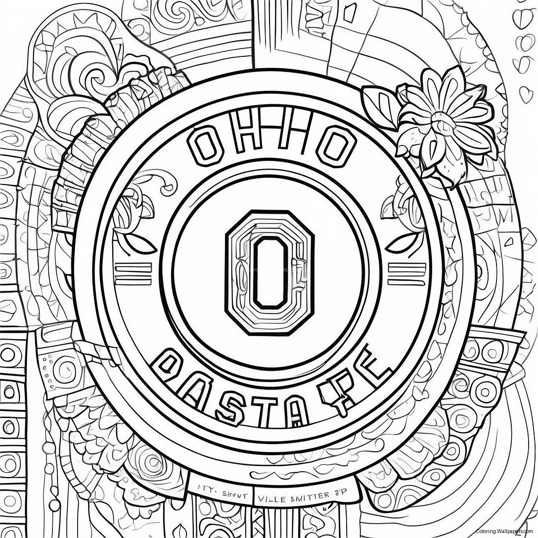 Ohio State-Logotyp Färgläggningssida 16186