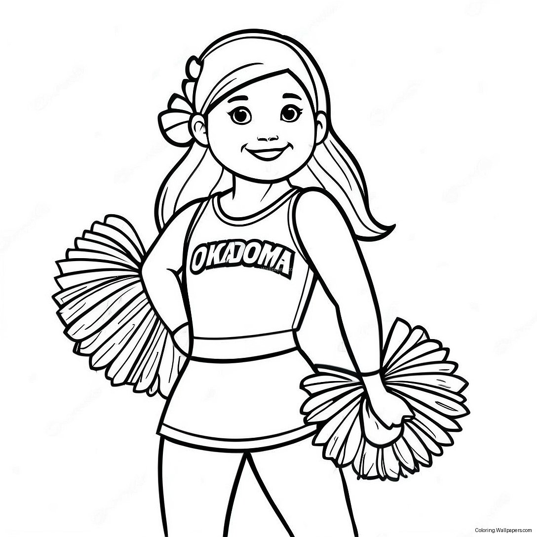 Oklahoma Sooners Cheerleader Coloring Page 50277