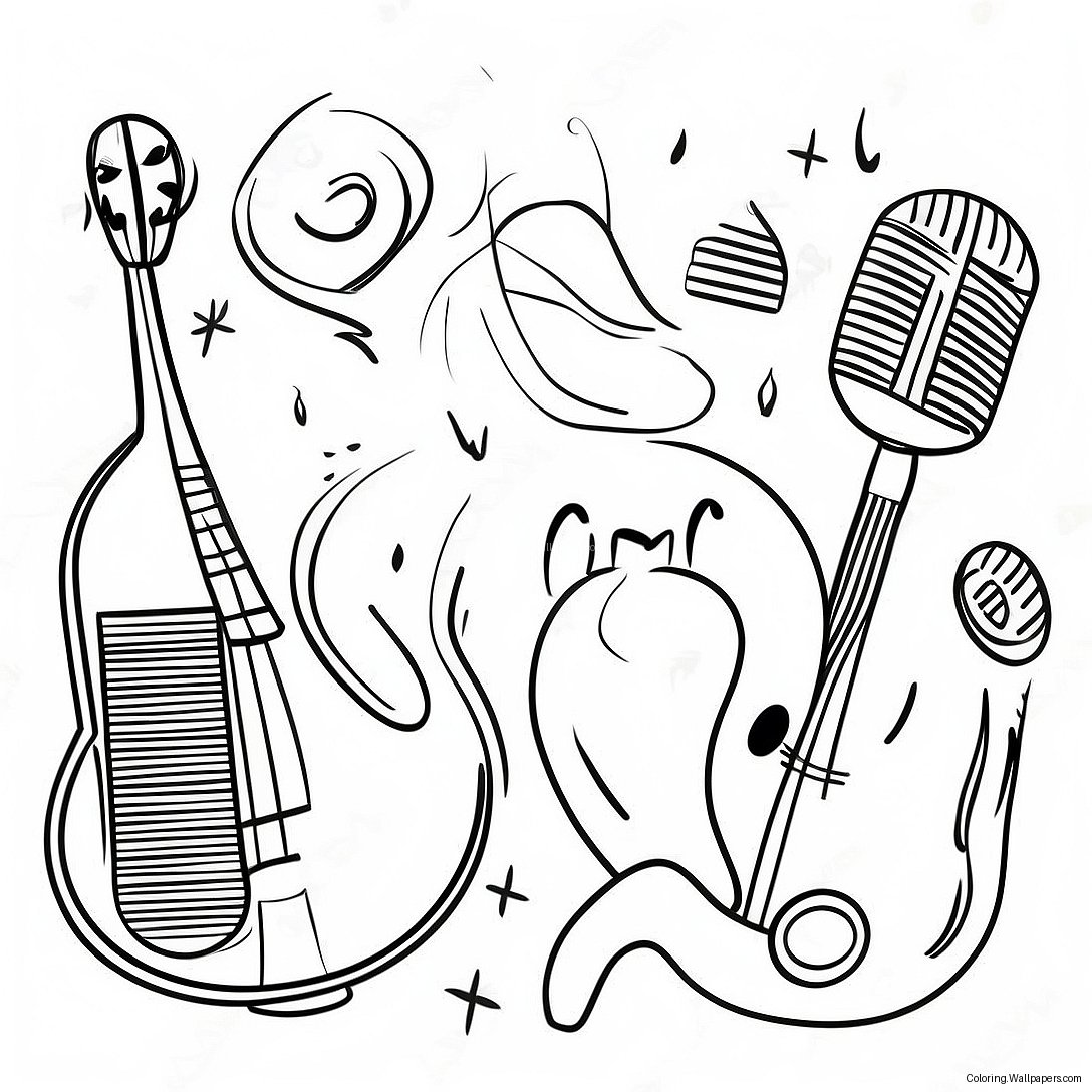 Oldies Music Coloring Page 42020