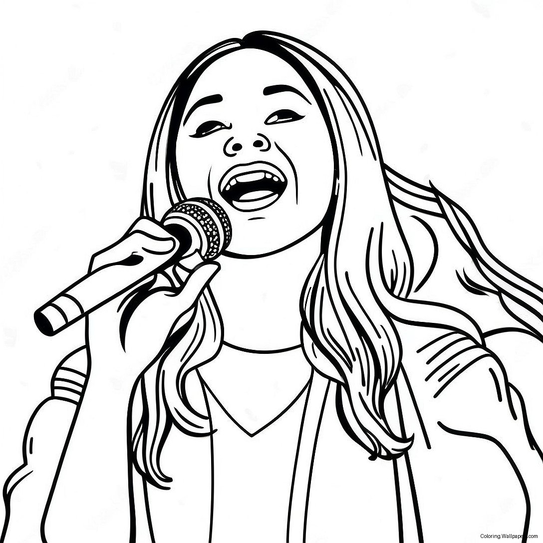 Page À Colorier D'olivia Rodrigo Chantant Sur Scène 1903