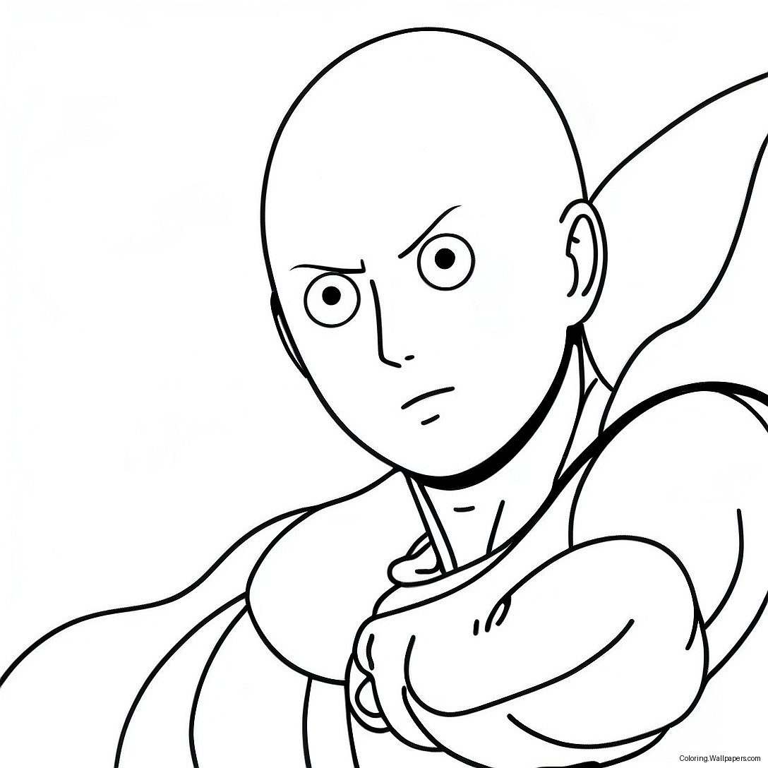 Página Para Colorir Do One Punch Man 7328