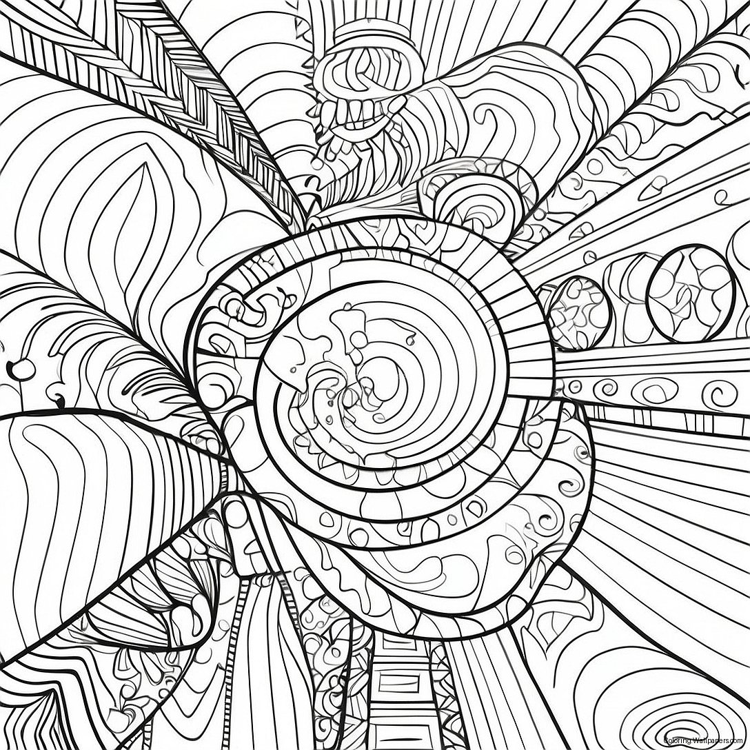 Dessin À Colorier D'illusion D'optique 2324