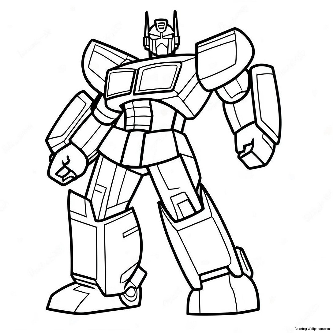 Optimus Prime Kahraman Pozu Boyama Sayfası 132