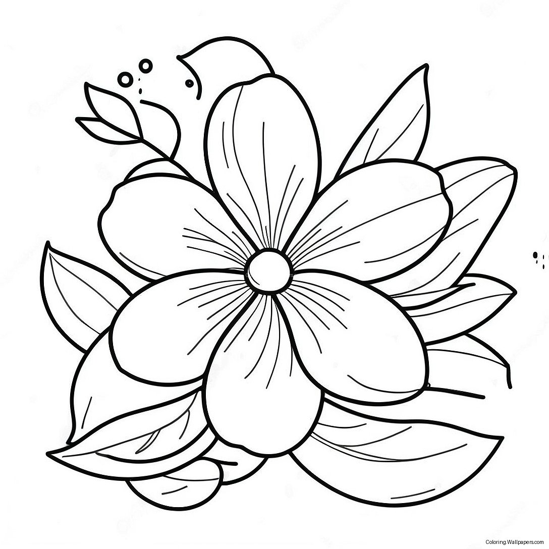 Page À Colorier Fleur De Fleur D'orange 30314