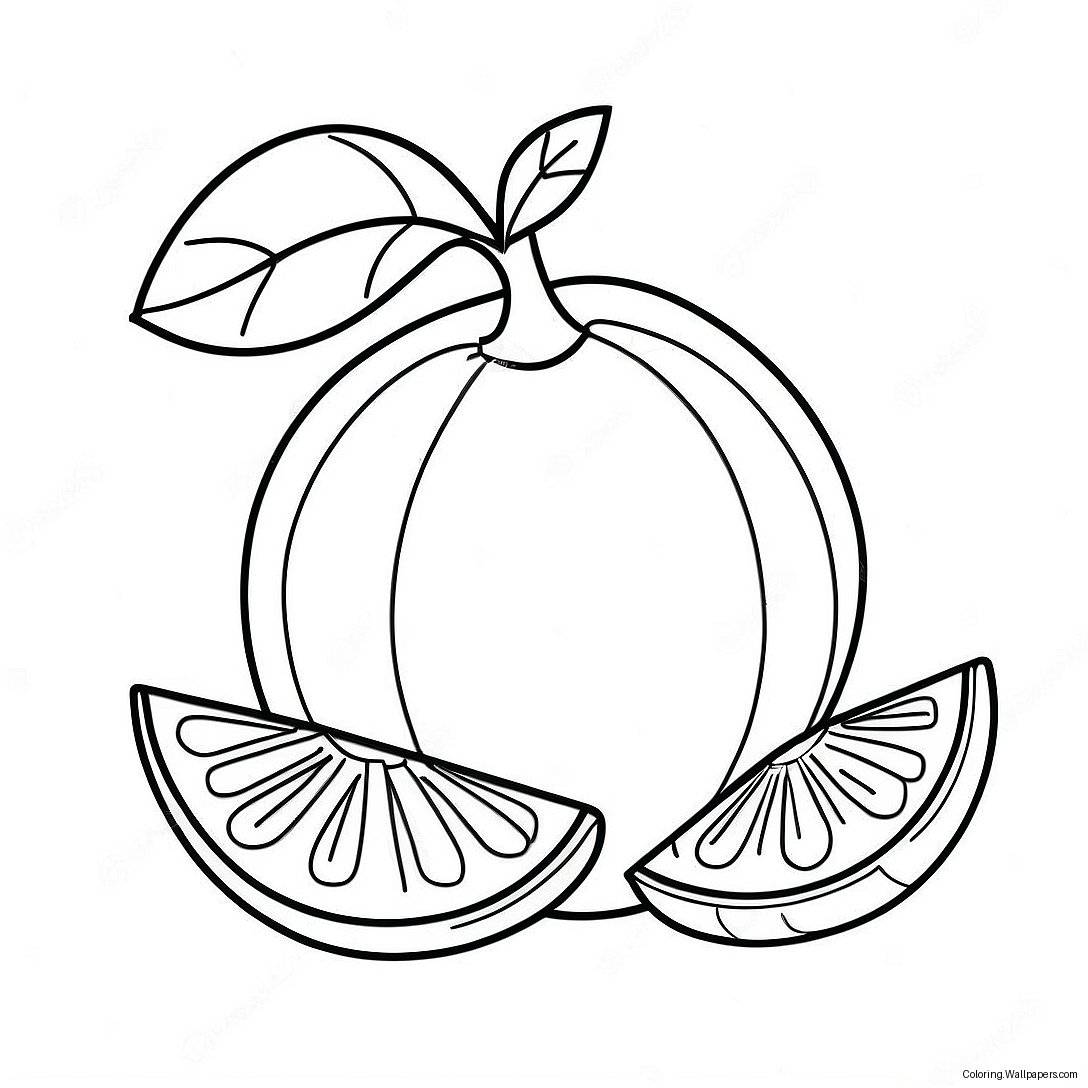 Orange Fruit Coloring Page 11329