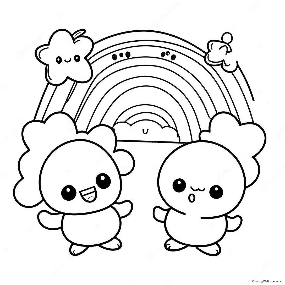 Orange Rainbow Friends Coloring Page 58249