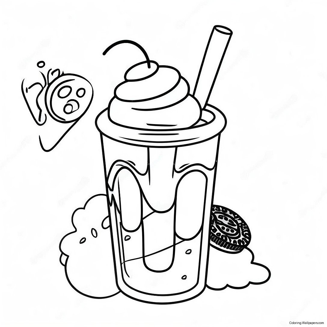 Página Para Colorir De Milkshake De Oreo 17325