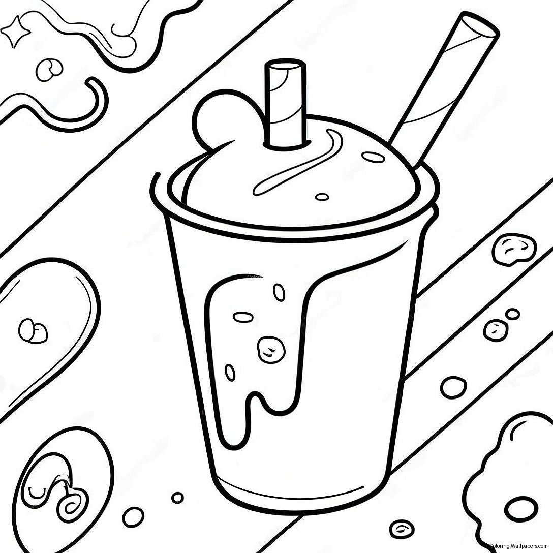 Oreo Milkshake Coloring Page 17328