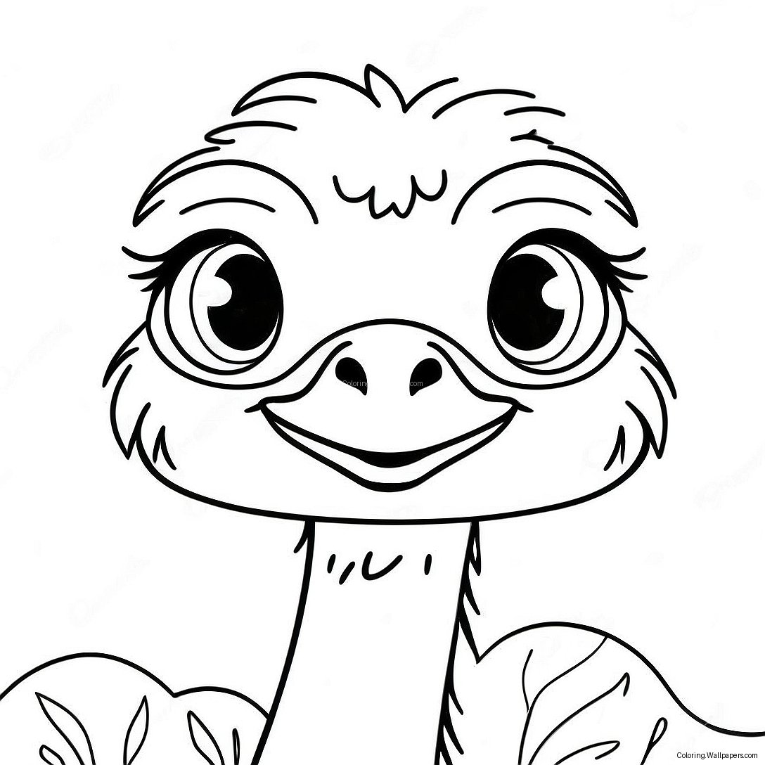 Ostrich Coloring Page 9284