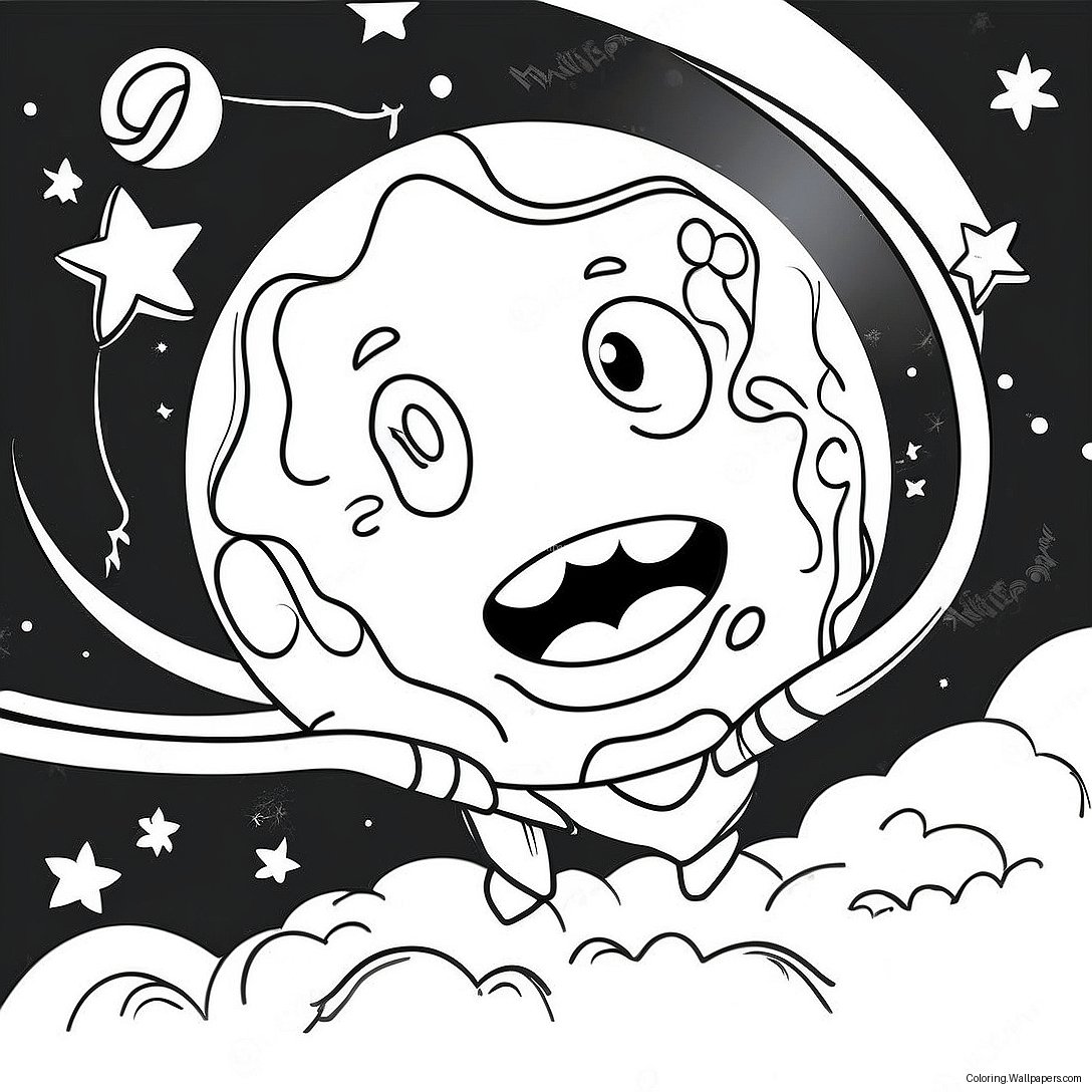 Over The Moon Coloring Page 31360