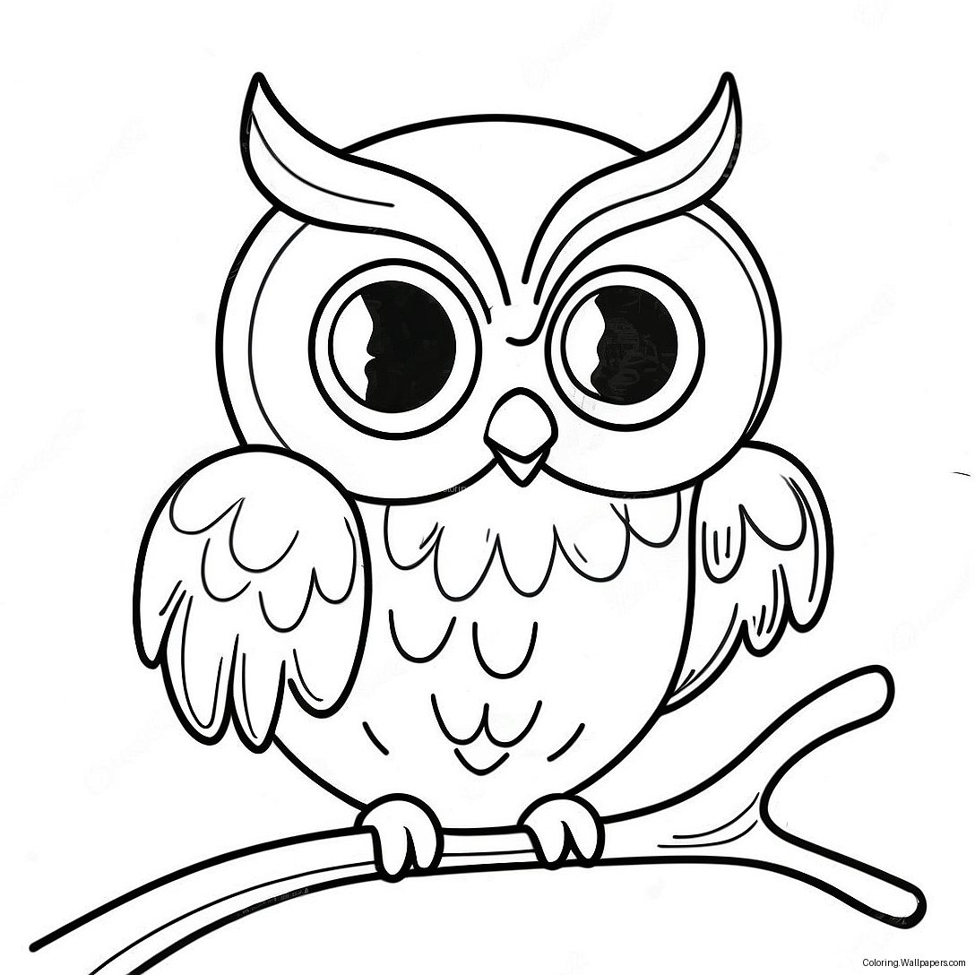 Owl With Big Eyes Coloring Page 4470