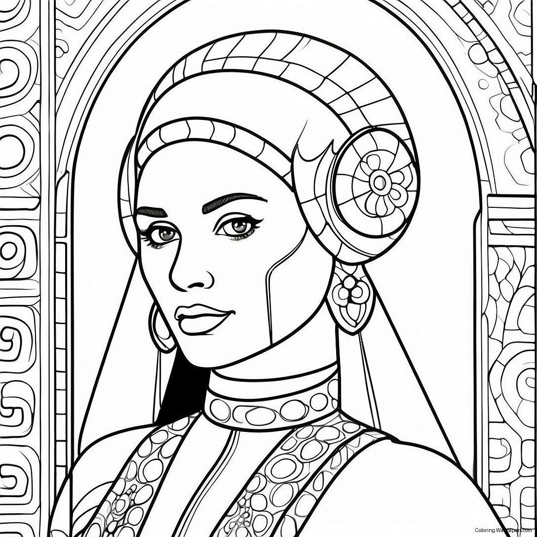 Página Para Colorear De Padme Amidala 28977