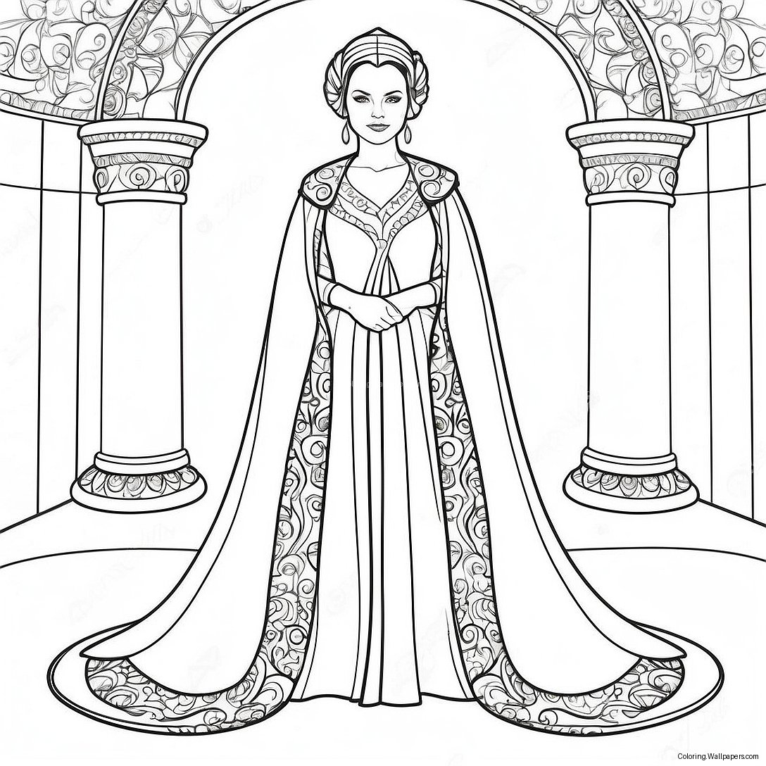 Padme Im Eleganten Kleid Ausmalbild 28968