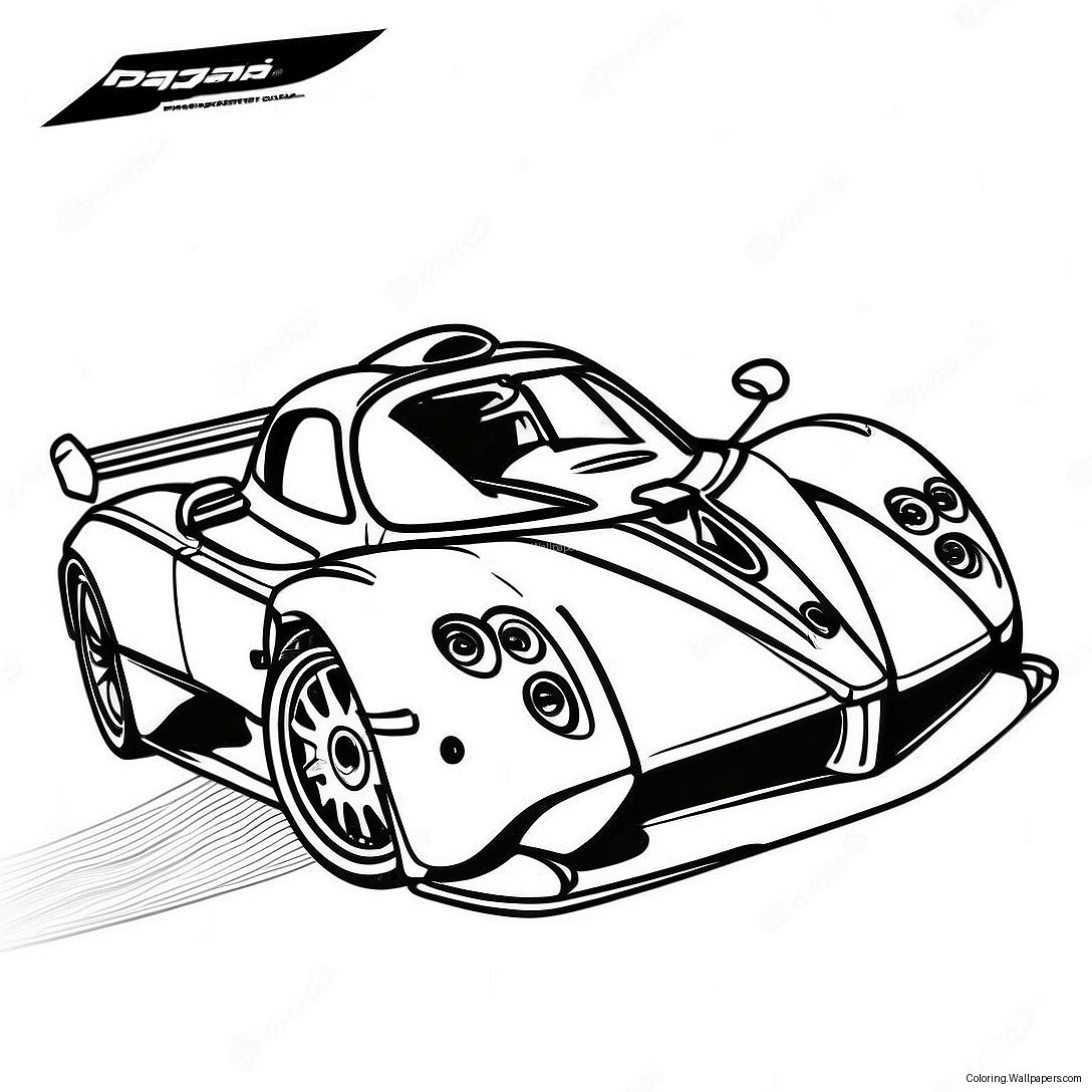 Pagani Zonda In Motion Coloring Page 28170