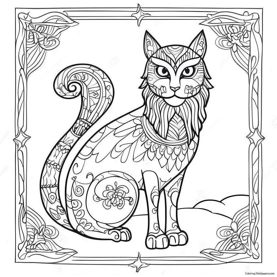 Pages Of Kells Colorful Creatures Coloring Page 54857