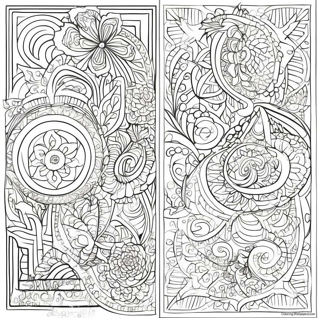 Pages Of Kells Intricate Designs Coloring Page 54846