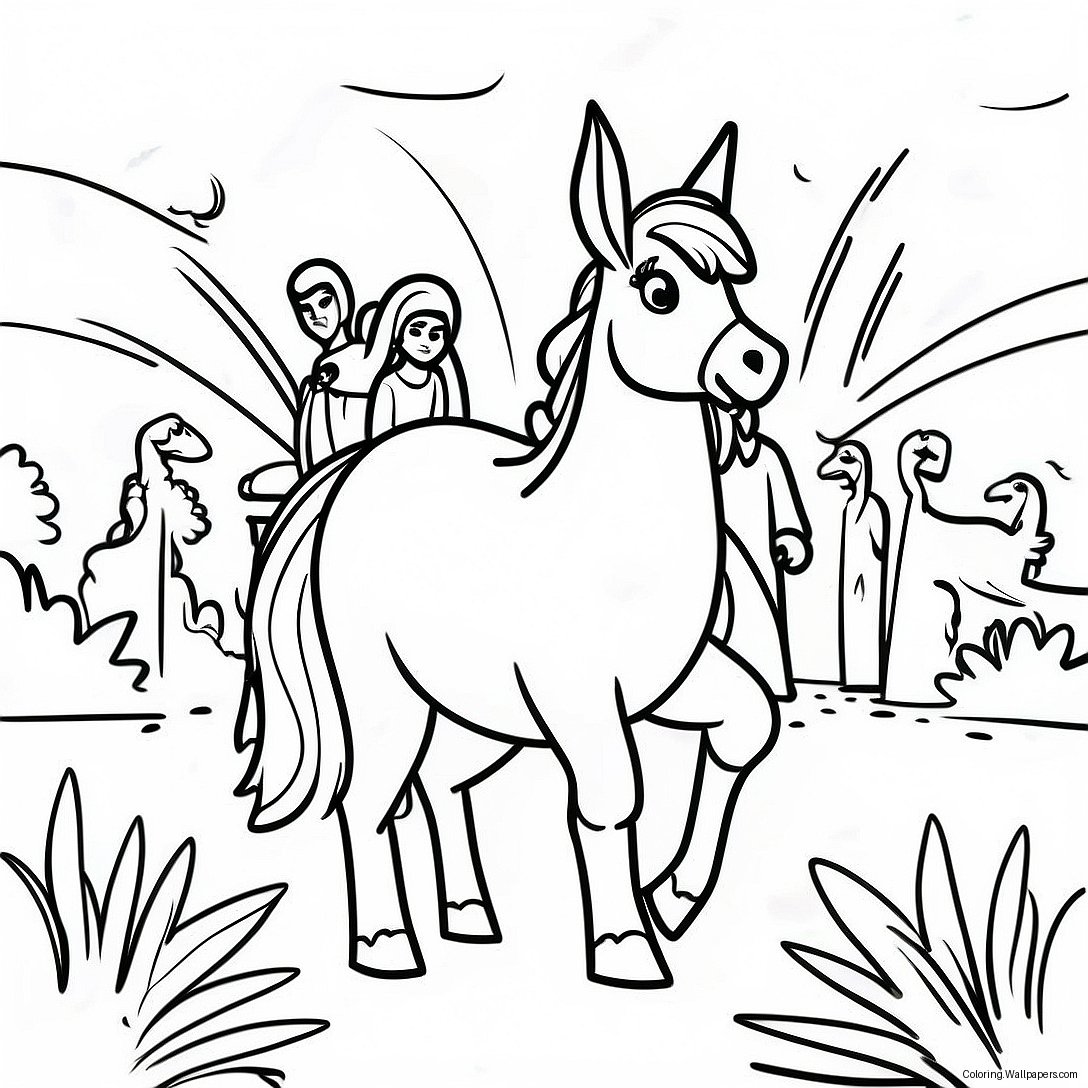 Palm Sunday Coloring Page 13265