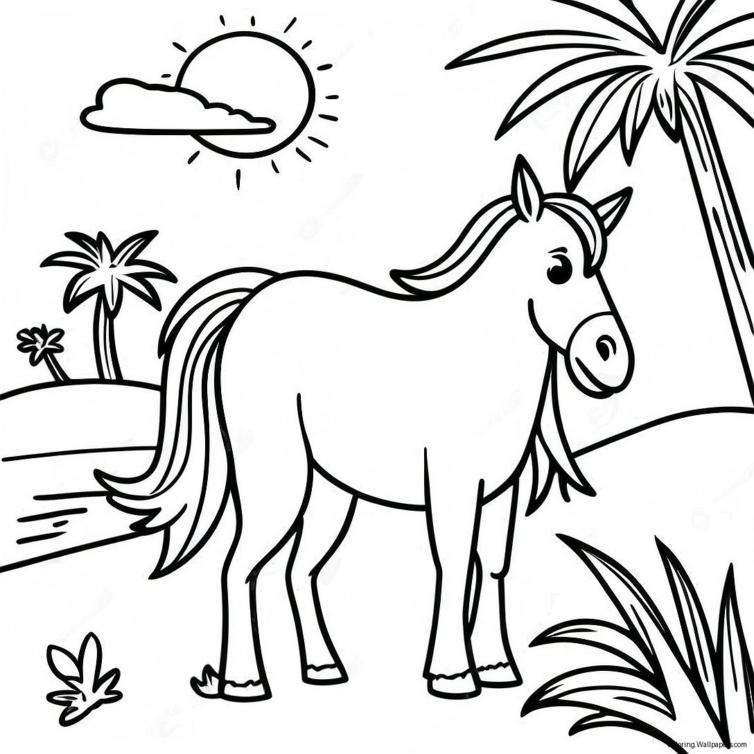 Palm Sunday Coloring Page 4448