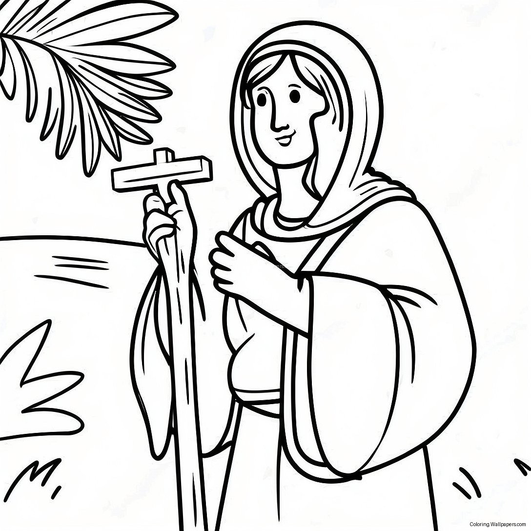 Palm Sunday El Sanatları Boyama Sayfası 58465