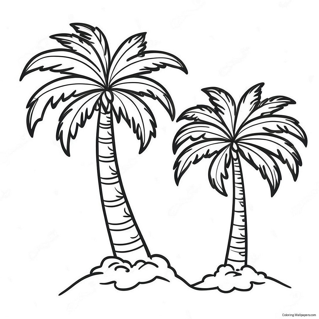 Palm Tree Coloring Page 57605