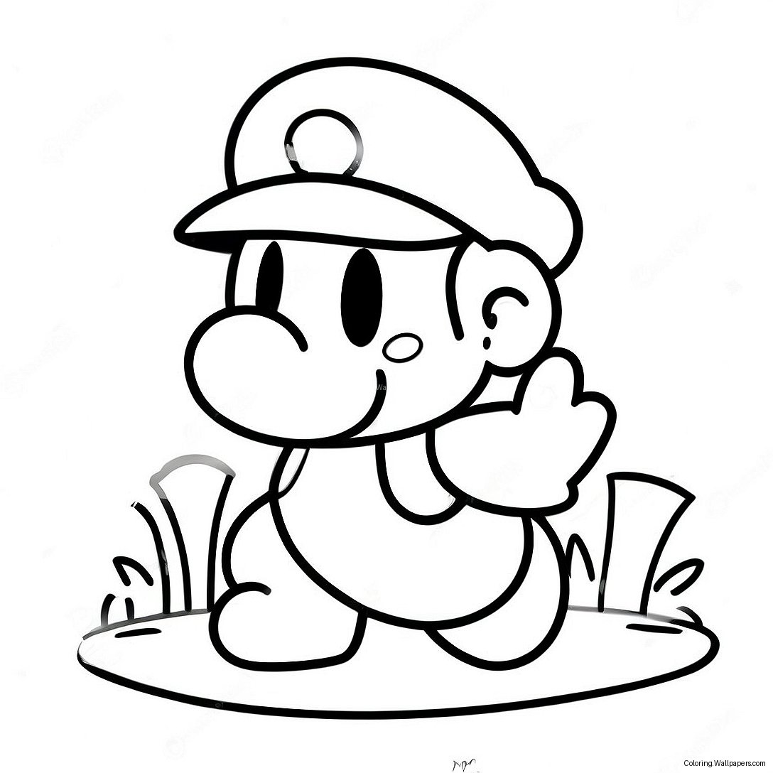 Página Para Colorir Do Mario De Papel 7493