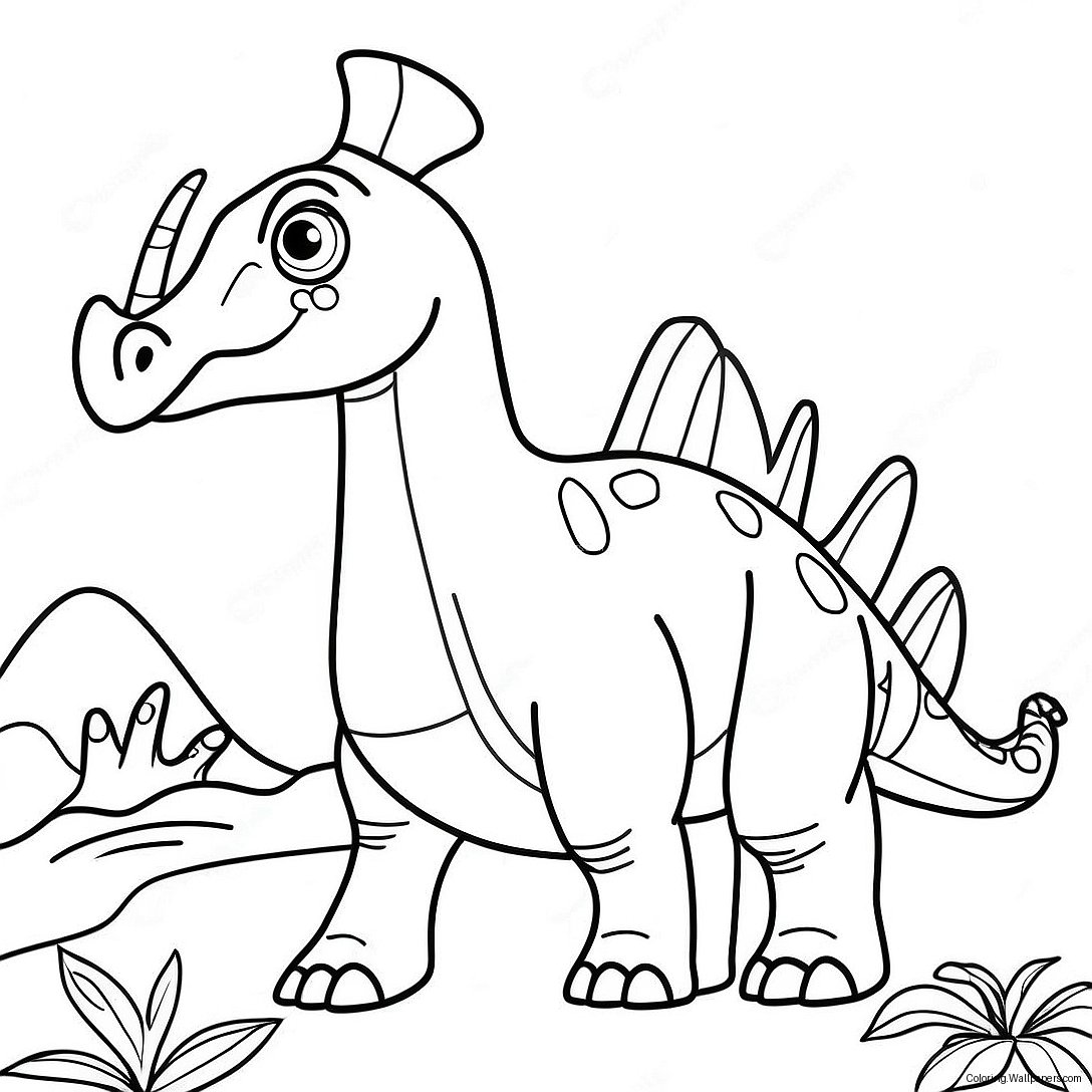 Página Para Colorir De Parasaurolophus 30256