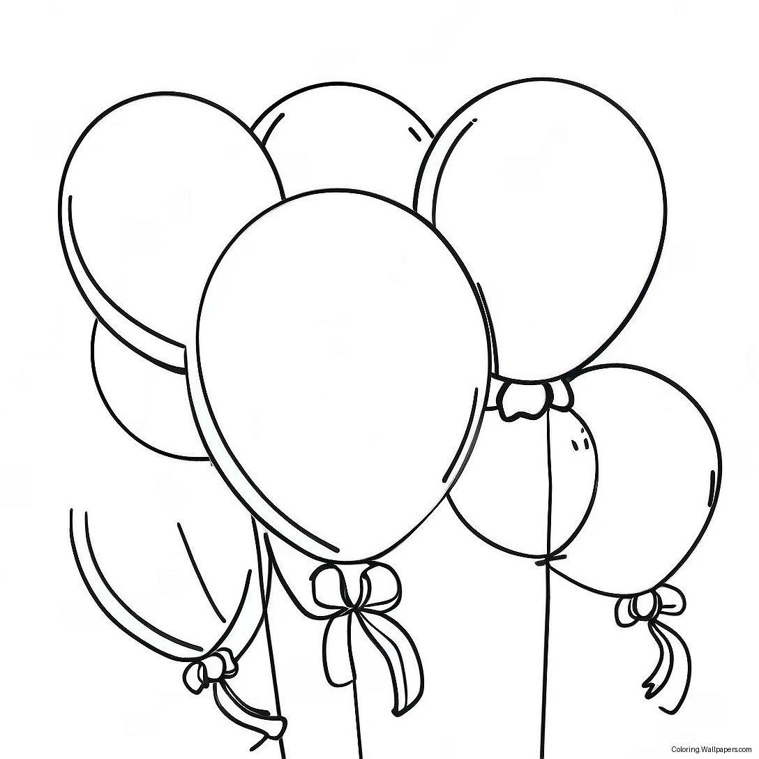 Partyballons Ausmalbild 31559