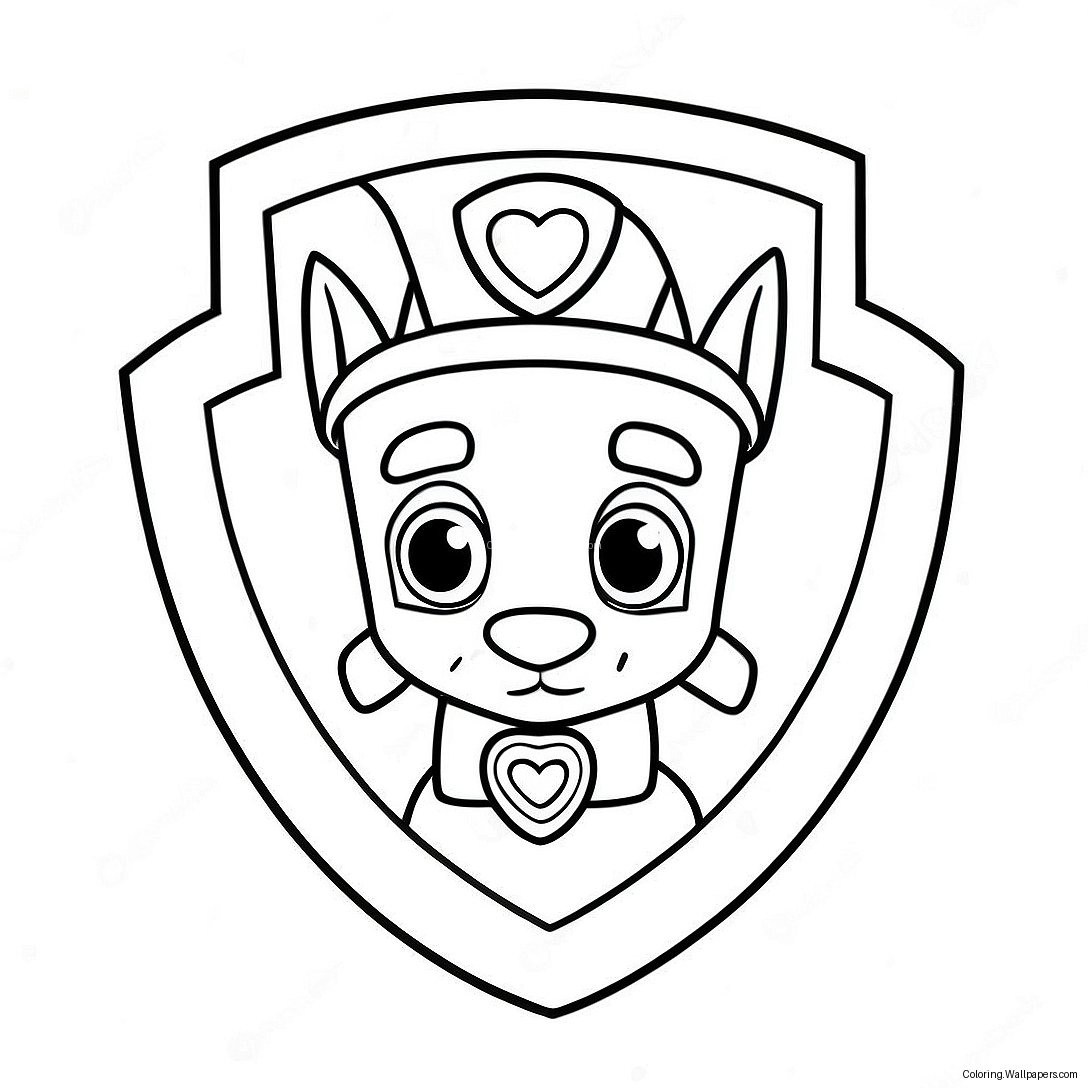 Página Para Colorear De Insignia De Paw Patrol 40323