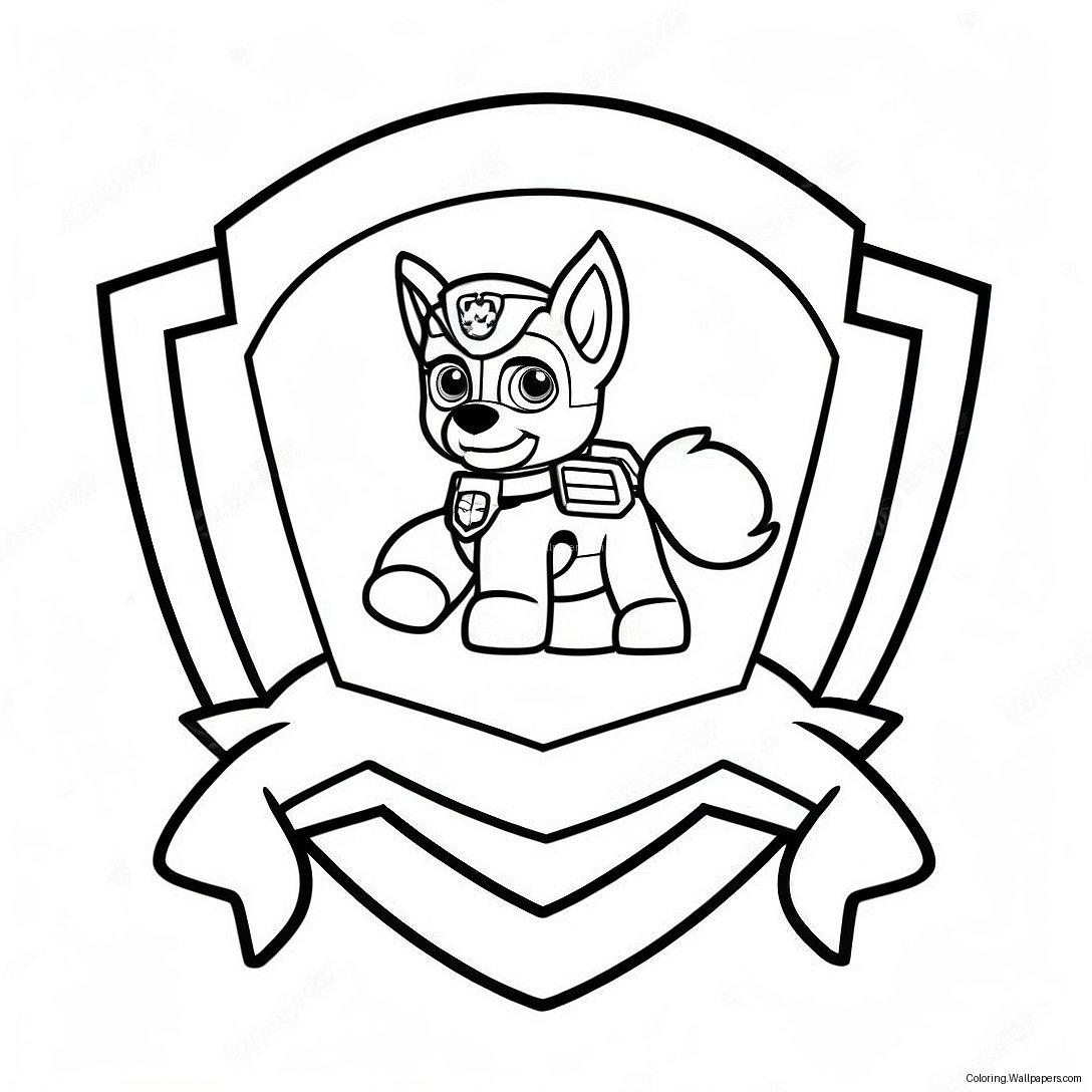 Paw Patrol Badge Coloring Page 42101