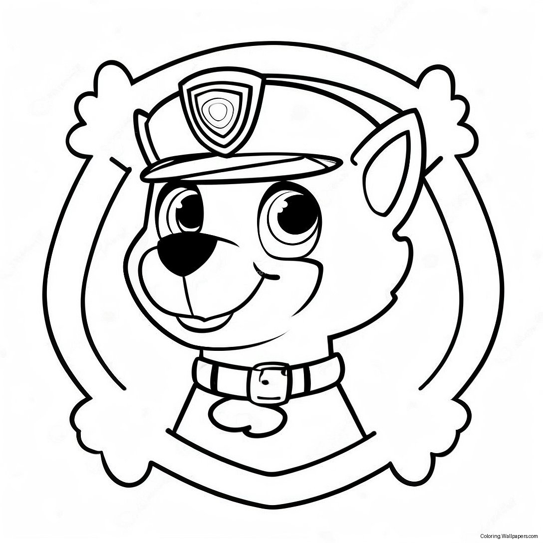 Paw Patrol Badge Coloring Page 42103