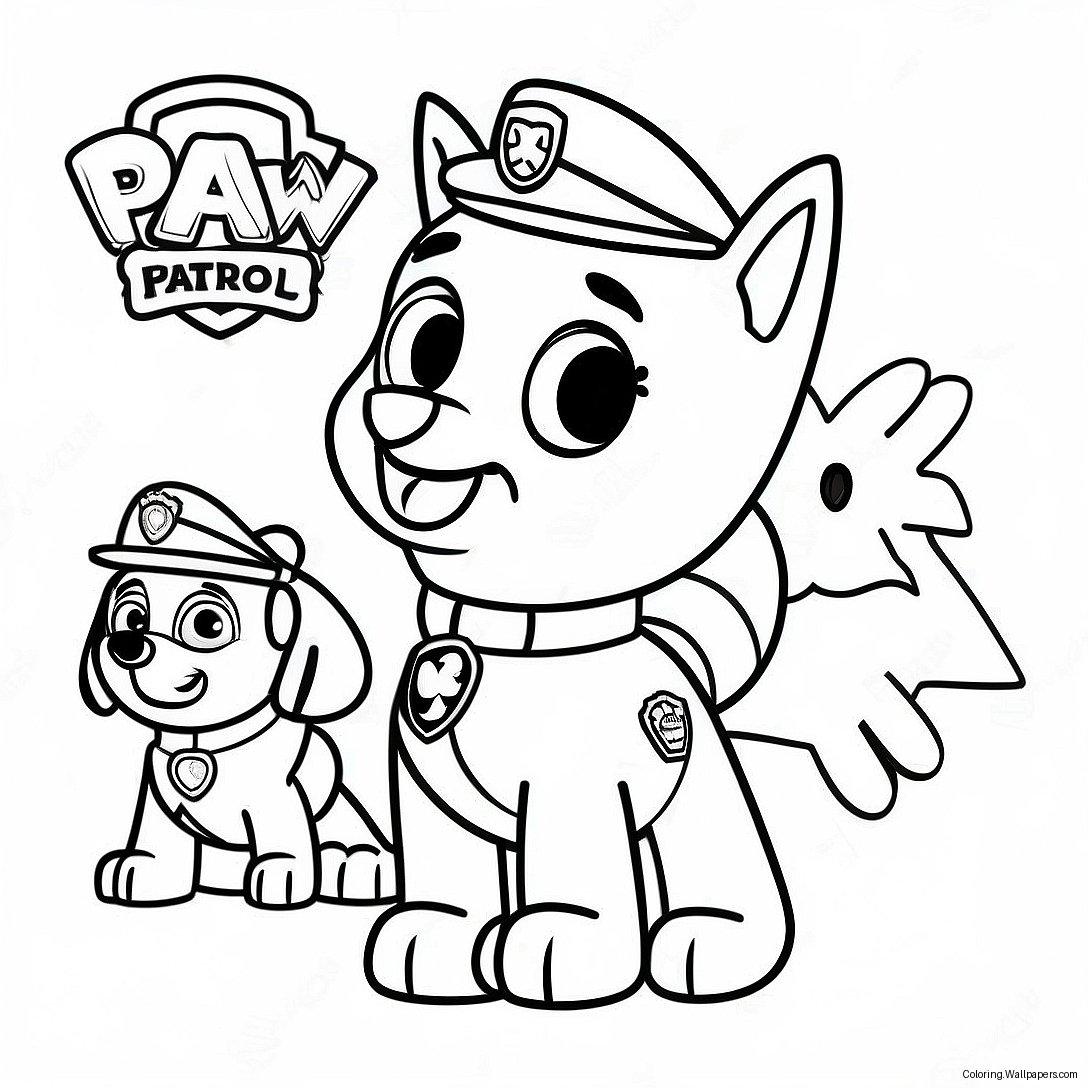 Paw Patrol Syntymäpäiväjuhla Värityssivu 32530