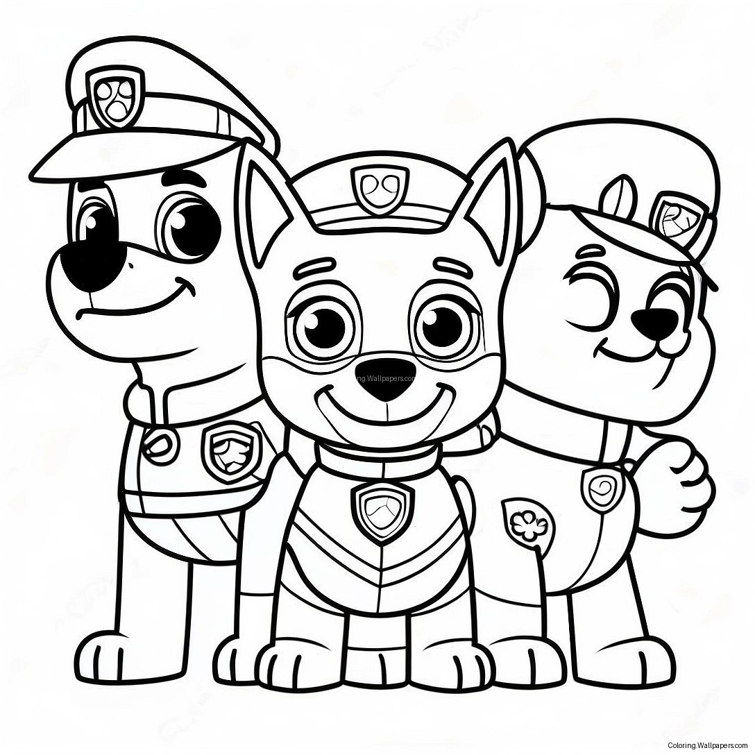 Korkutucu Kostümler İçindeki Paw Patrol Karakterleri Boyama Sayfası 2719