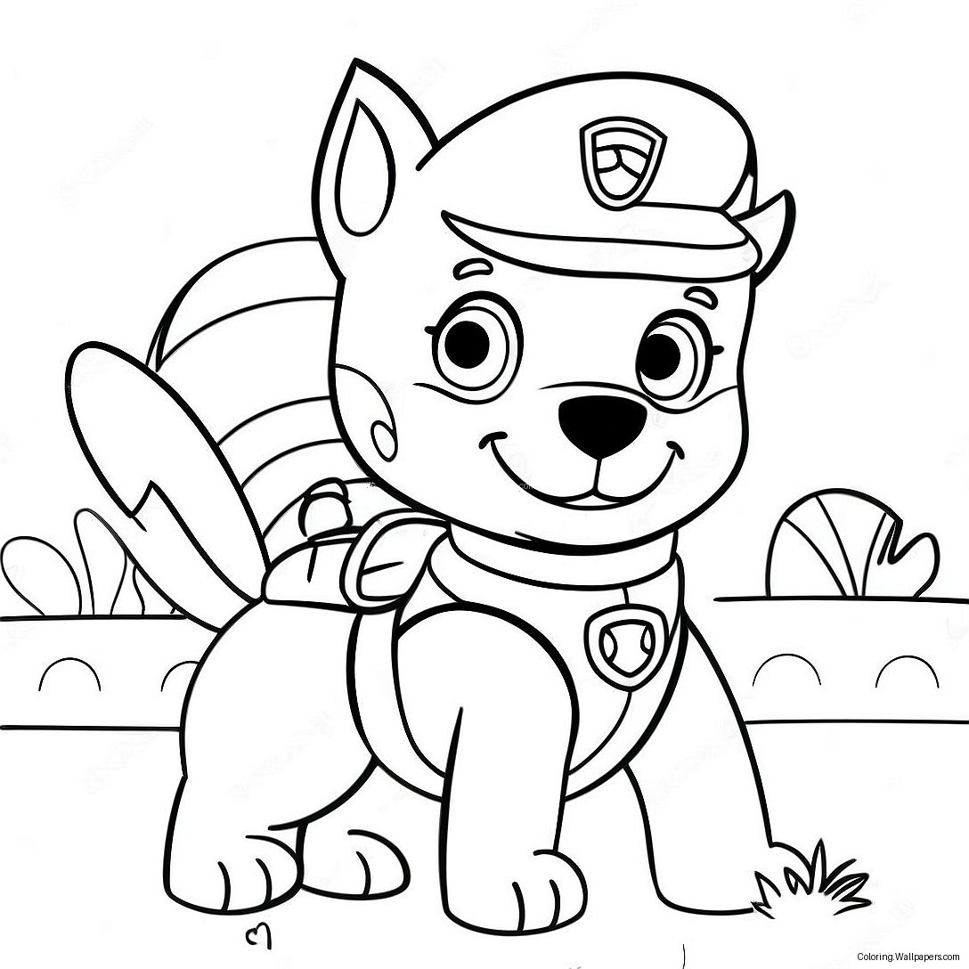 หน้าระบายสีไข่วันอีสเตอร์ของ Paw Patrol 17199