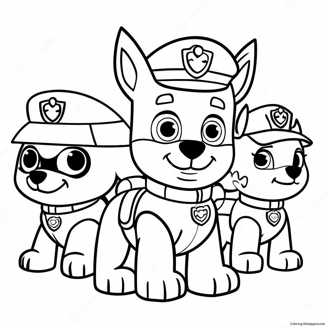 หน้าระบายสีฮาโลวีน Paw Patrol 44933