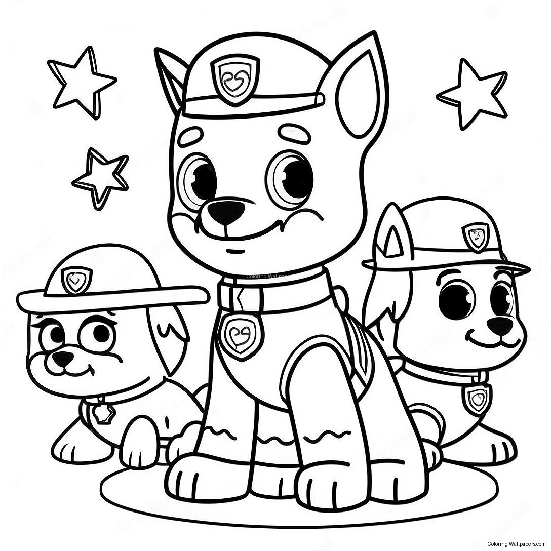 หน้าระบายสีฮาโลวีน Paw Patrol 44936