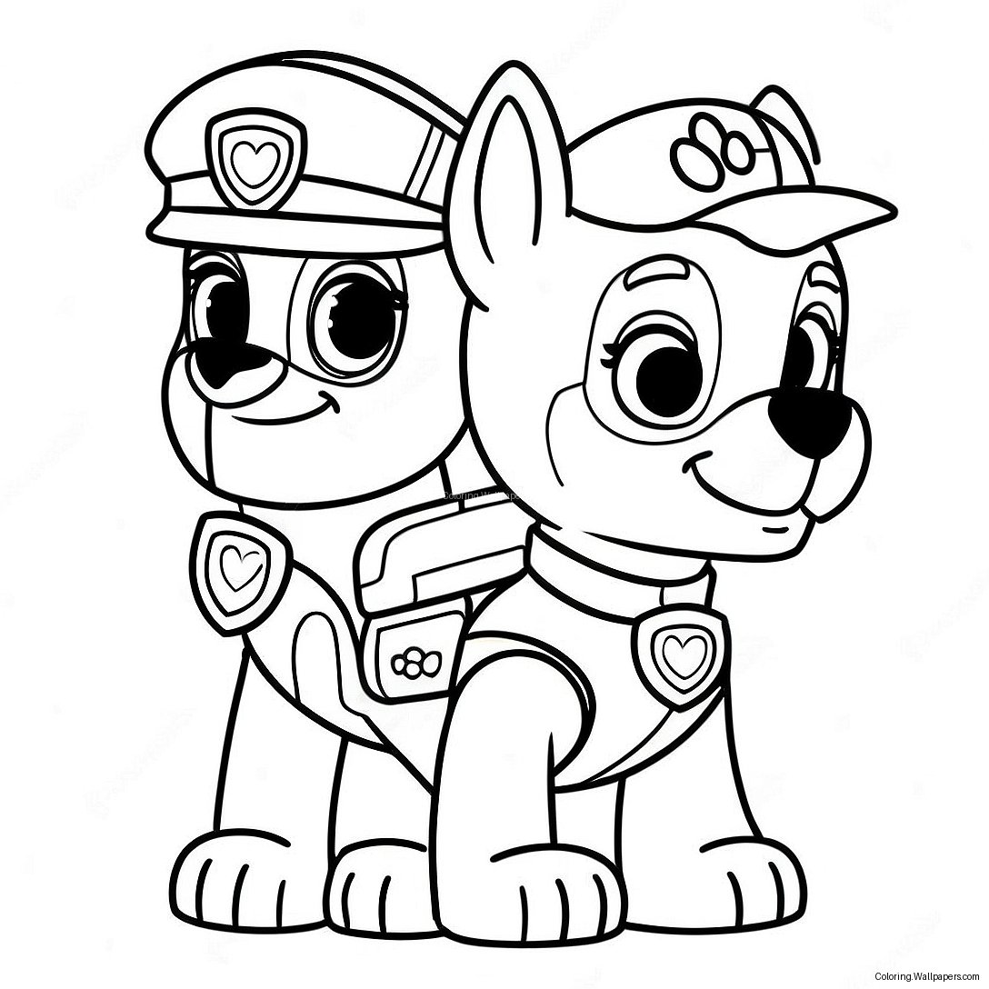 Paw Patrol Rex Fargeleggingsark 52661