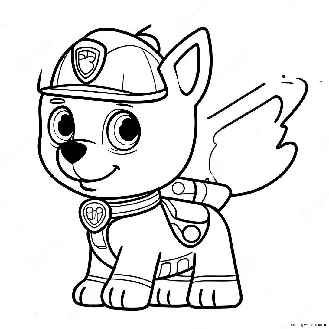 Página Para Colorear De Paw Patrol Tracker 31861