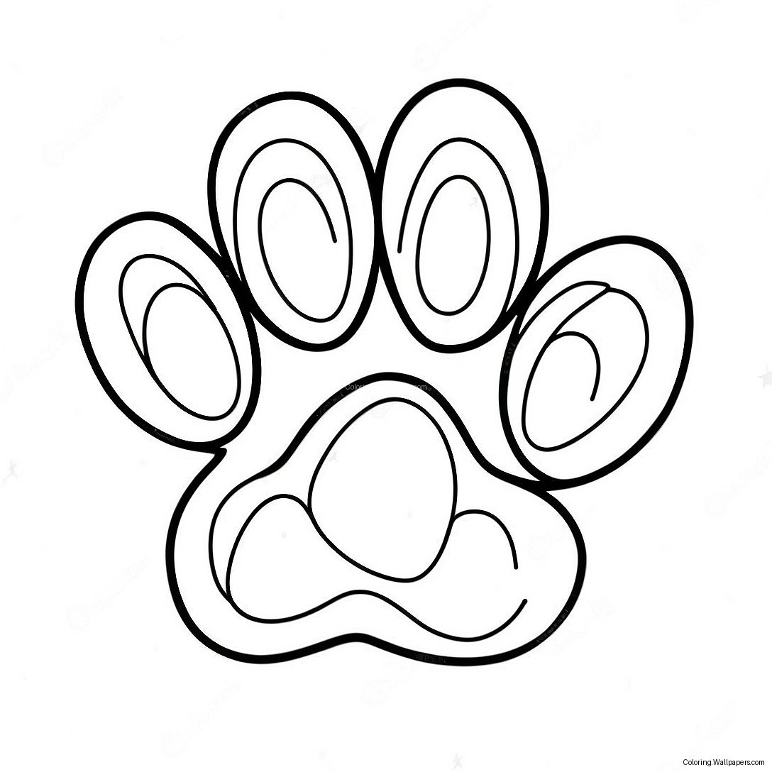 Paw Print Coloring Page 39990