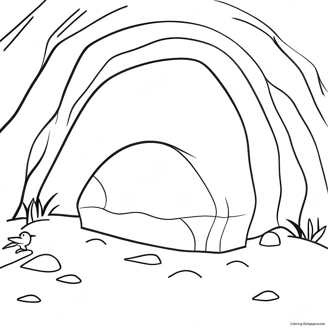 Peaceful Empty Tomb Scene Coloring Page 46673