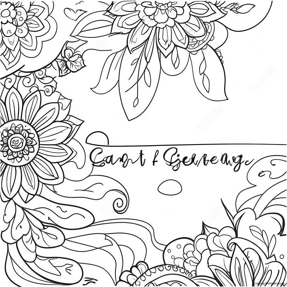 Peaceful Serenity Prayer Coloring Page 50517