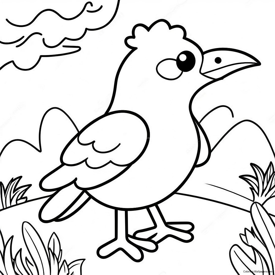 Peaceful Woodstock Bird Coloring Page 23925