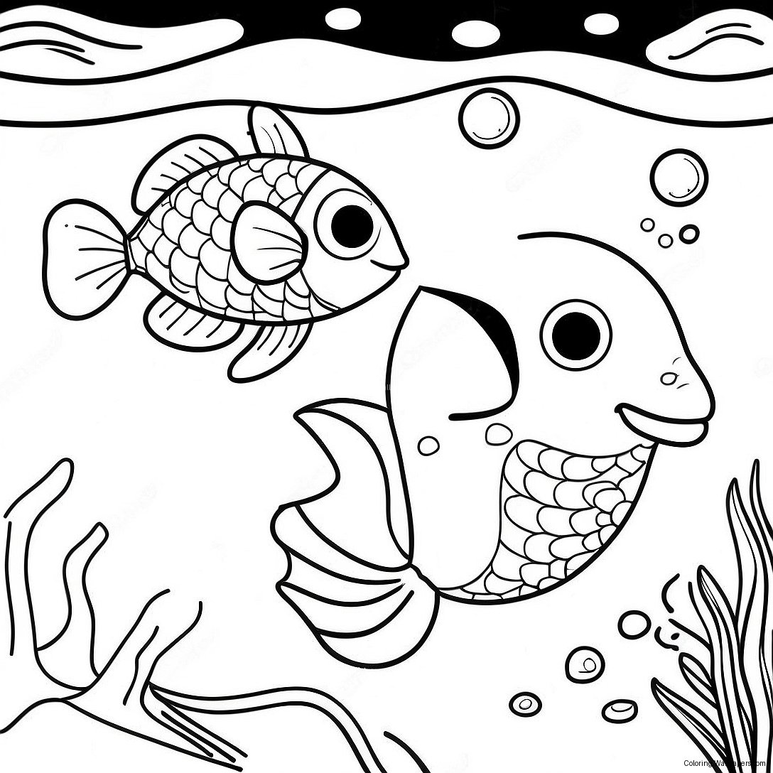 Pearl Underwater Scene Coloring Page 57344