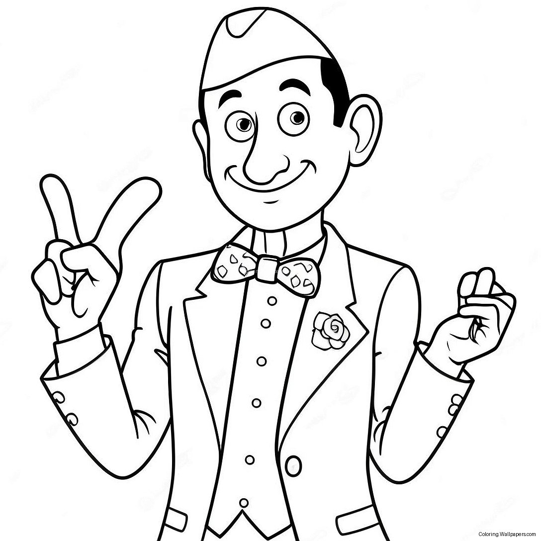 Página Para Colorir Pee Wee Herman Com Fantasia Engraçada 42253