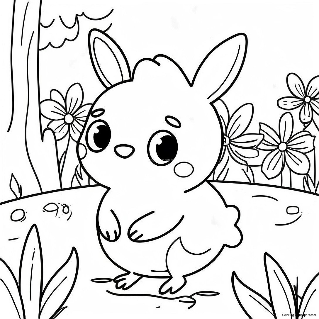 Peep Exploring The Colorful Garden Coloring Page 34686