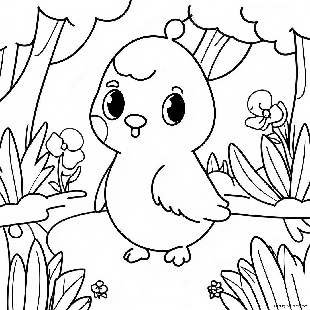 Peep Exploring The Colorful Garden Coloring Page 34687